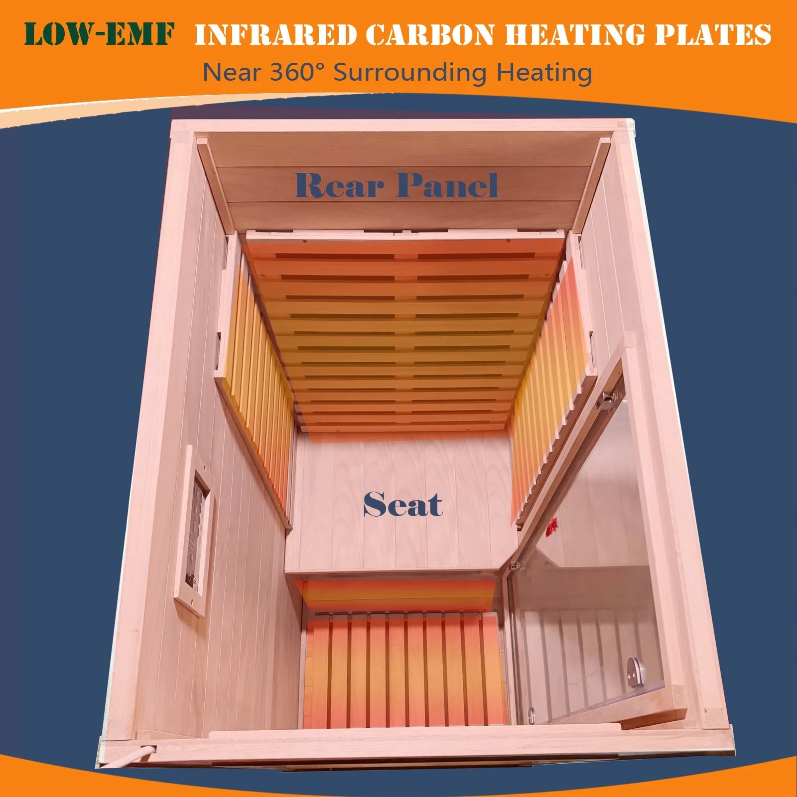 Dry Sauna for Home, 1120W Far Infrared Saunabox with 7-Color Therapy Light, 1-Person Indoor Sauna Room W/ Red Light Therapy, Bluetooth Audio, LED Reading Light, 77-140℉, Multi-Function Settin