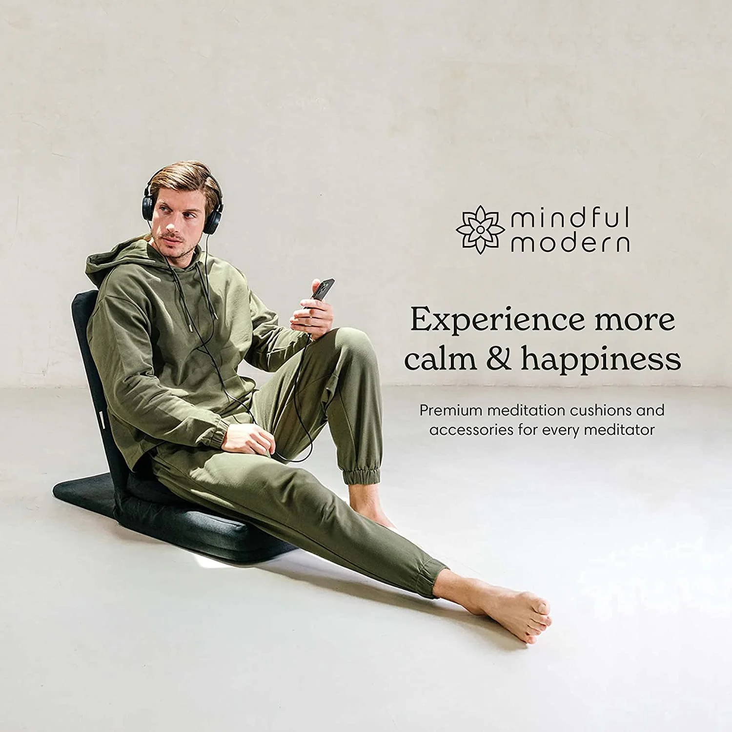 Meditation Chair with Back Support & Bonus Buckwheat Meditation Cushion
