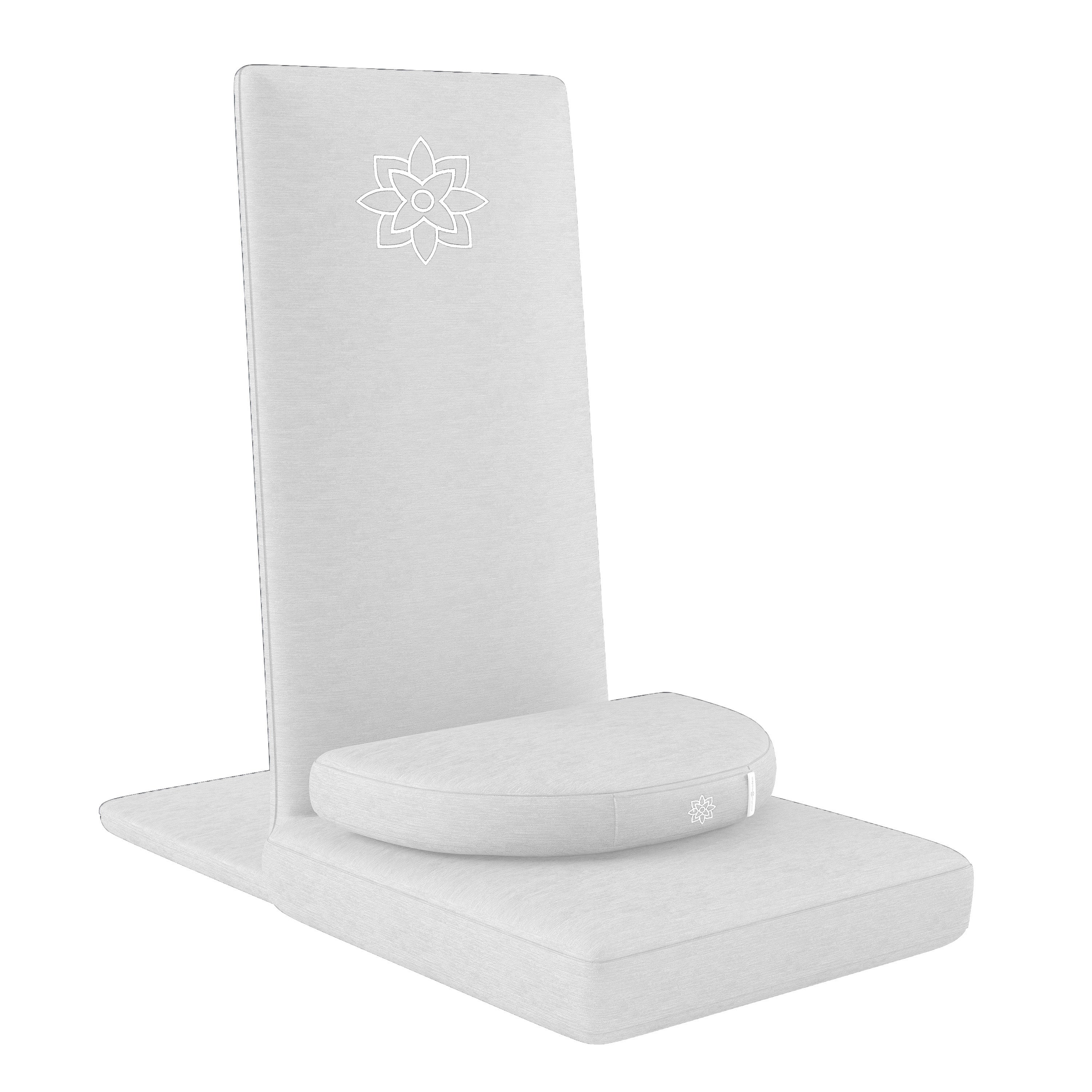 Meditation Chair with Back Support & Bonus Buckwheat Meditation Cushion