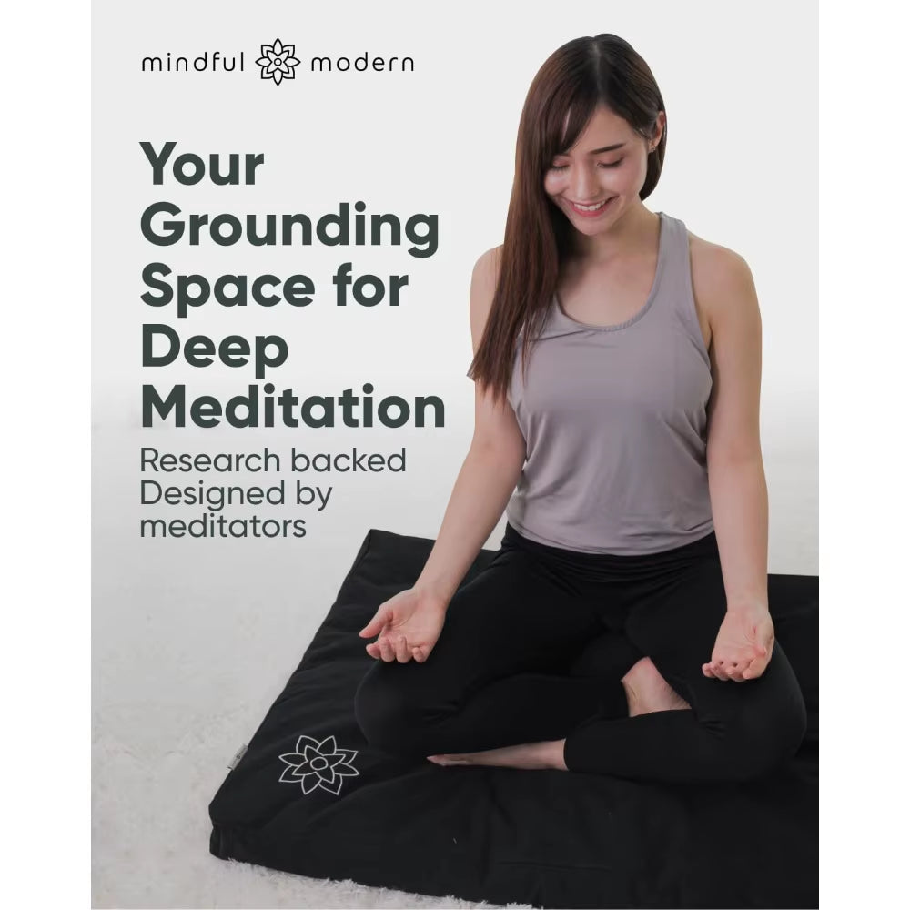 Mindful & Modern Zabuton Meditation Mat - Cotton Filled Yoga and Meditation Pad - Zabuton Meditation Cushion for Kneeling