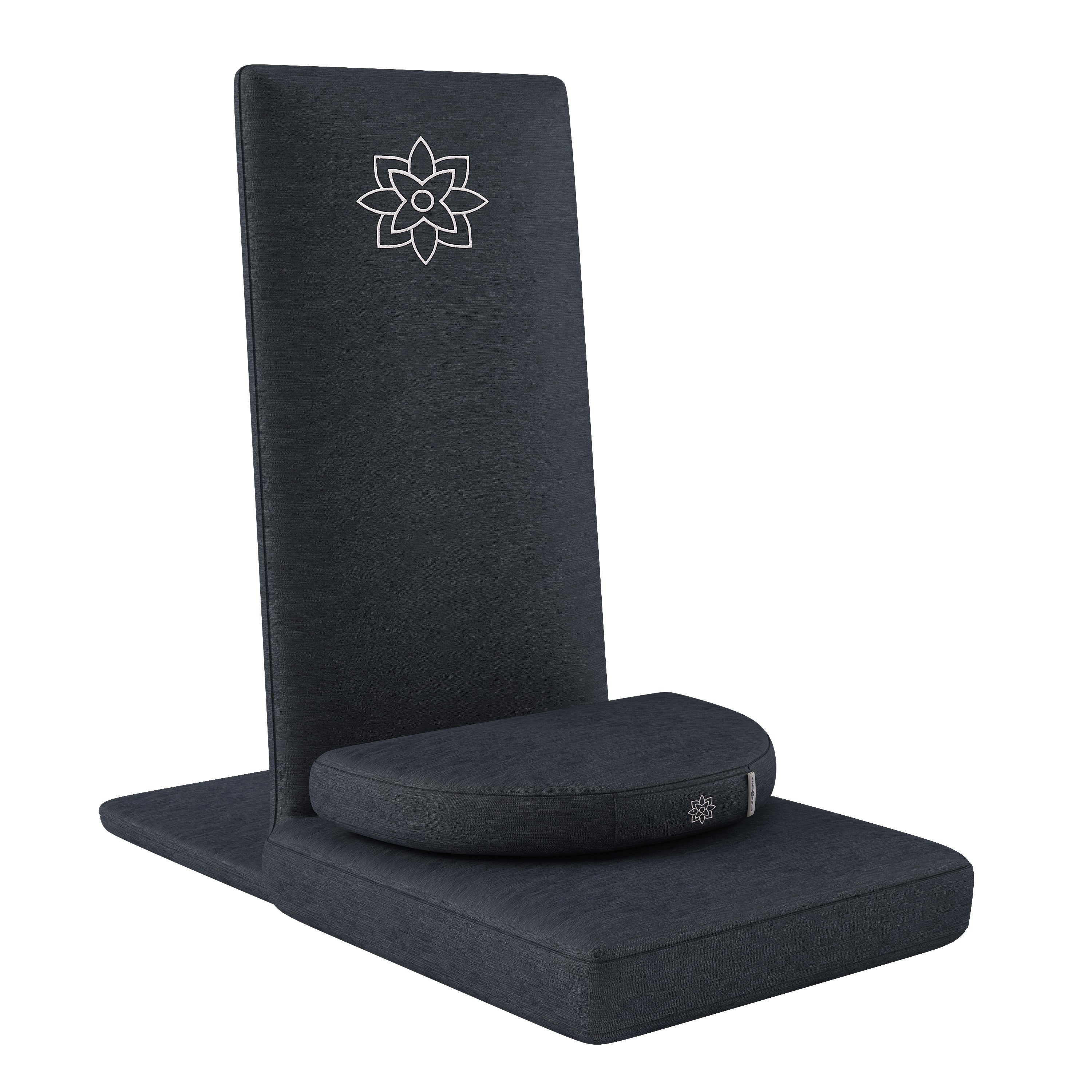 Meditation Chair with Back Support & Bonus Buckwheat Meditation Cushion