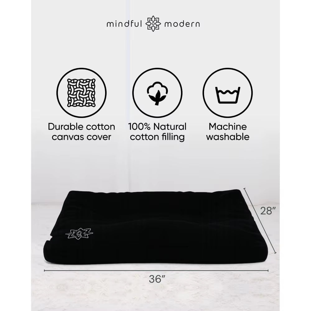 Mindful & Modern Zabuton Meditation Mat - Cotton Filled Yoga and Meditation Pad - Zabuton Meditation Cushion for Kneeling