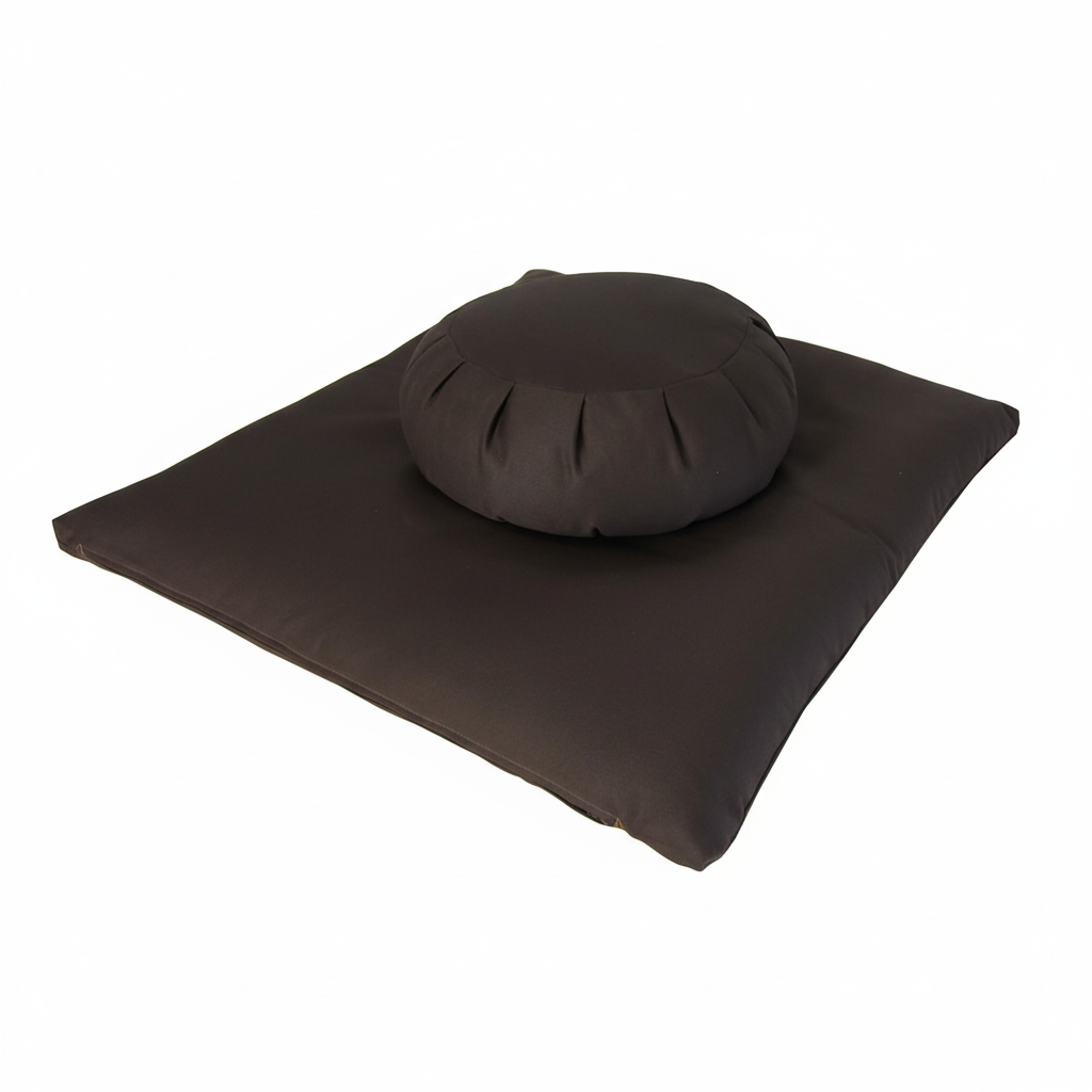 Buckwheat Zafu and Zabuton Meditation Cushion Set (2Pc)